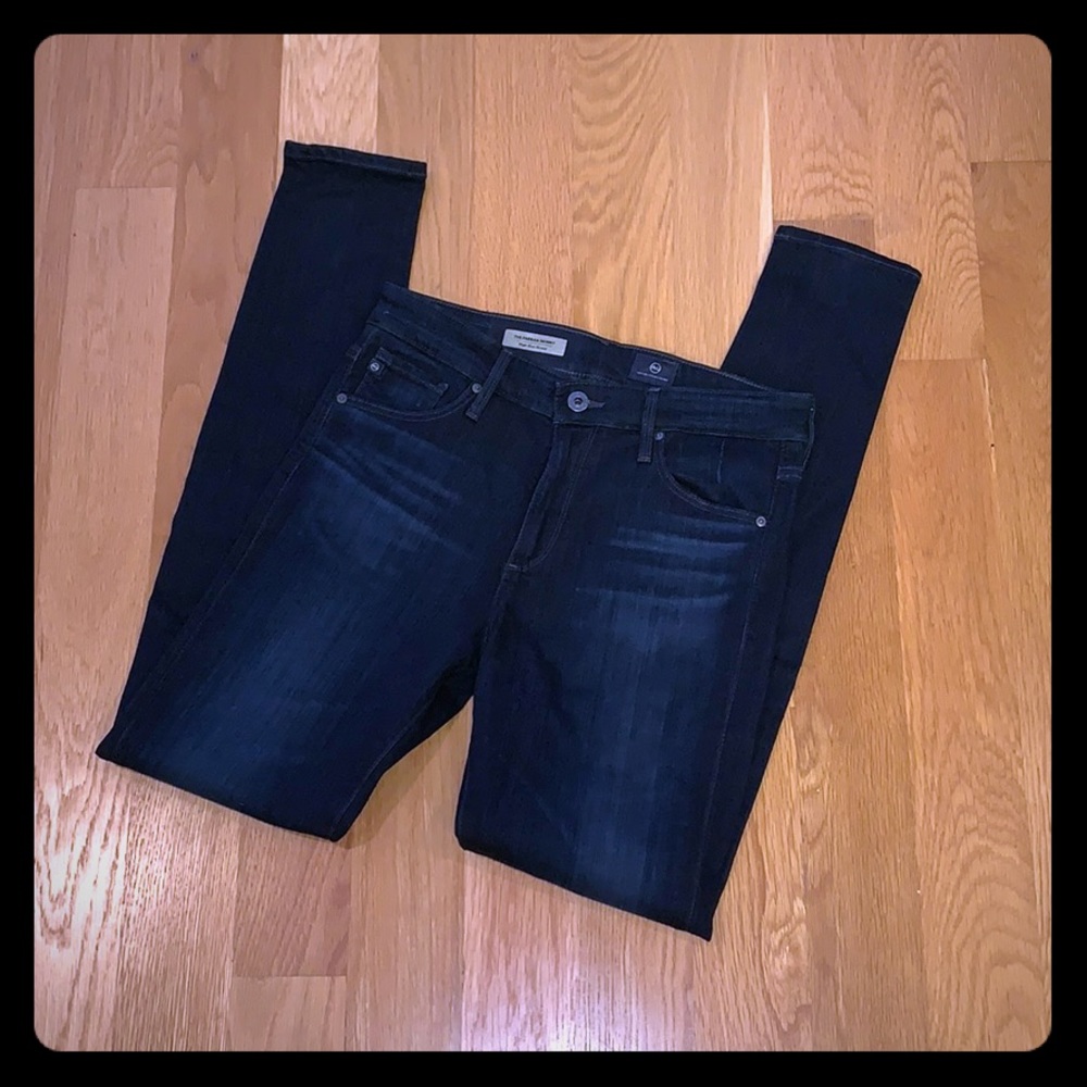 Size 27 AG Farrah high-rise dark wash skinny jeans